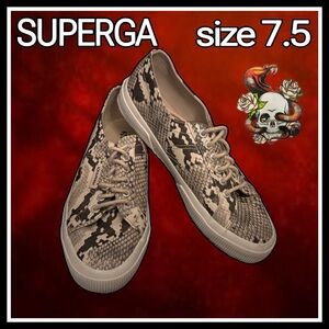 *SUPERGA snake skin SNEAKERS* size 7.5